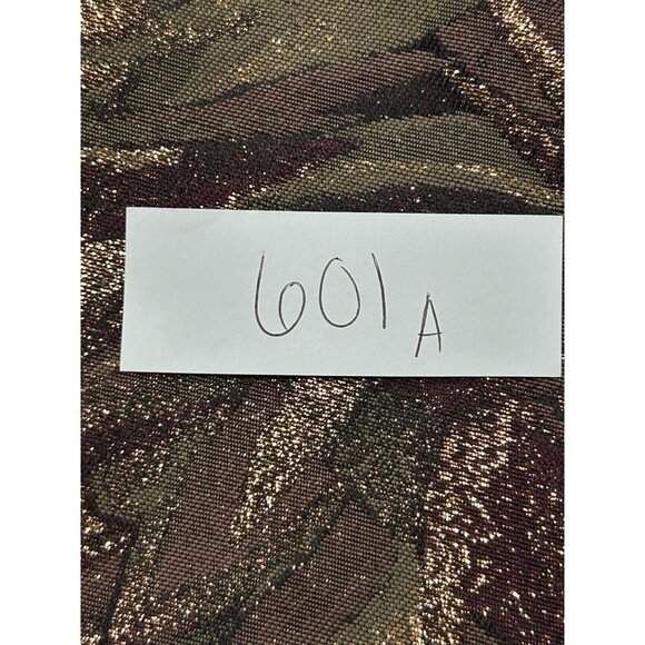 Vintage Metallic Pencil Skirt Purple Gold Size 8 Polyester Shimmer Career Office - Picture 9 of 10